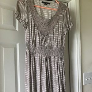 Grey polka dot dress